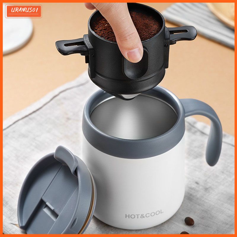 Cafeteira Portátil Dobrável Filtro De Café Em Aço Inoxidável Porta-Reutilizável Descarga Sem Papel S