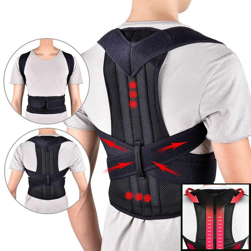 Cinta Colete Corretor Postural Unissex Reforçada – Suporte Forte para Coluna e Lombar