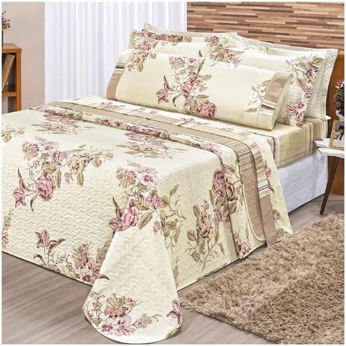 Cobre-leito Ultrasonico Casal Estampado Envio Imed