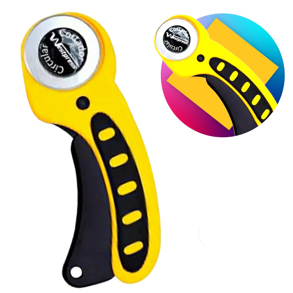 Cortador Circular Amarelo 45mm Patchwork E Scrapbook