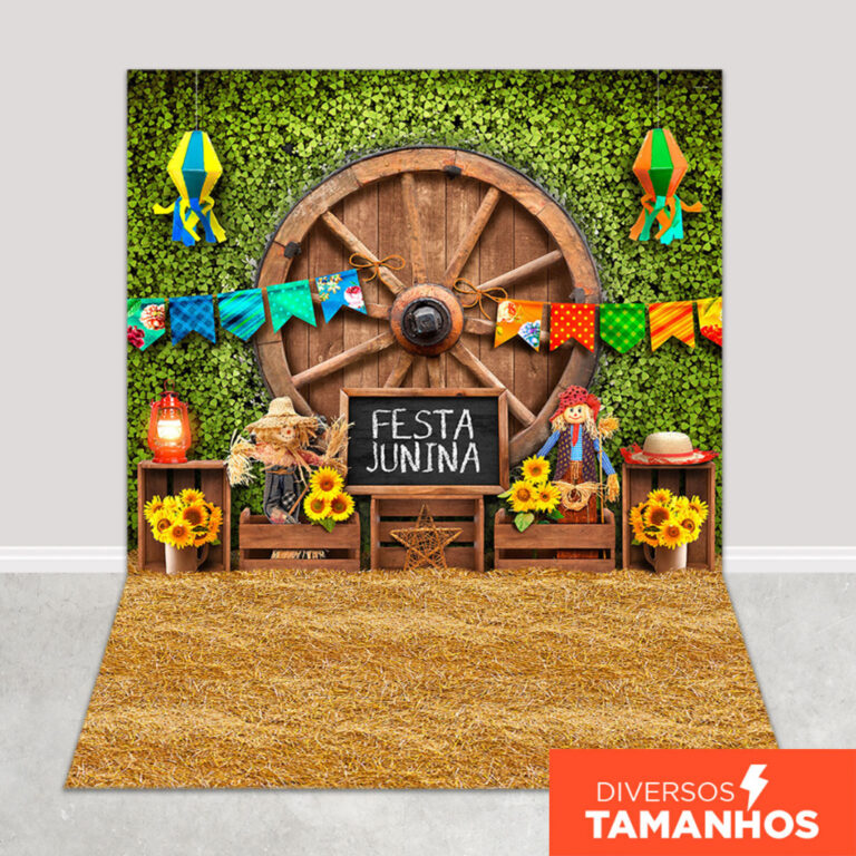 Fundo Fotográfico Festa Junina Bandeirinhas Em Te