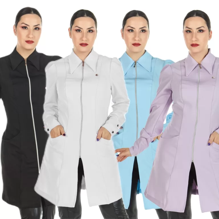 Jaleco Feminino Alfaiataria BORDADO Profissional E