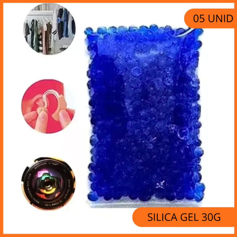 Silica Gel Azul 30g Kit 5 Sachês Desumidificador 