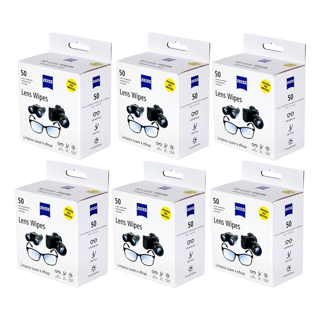 Kit Lens Wipes Zeiss C/ 300 Lenços Umedecidos PROMO