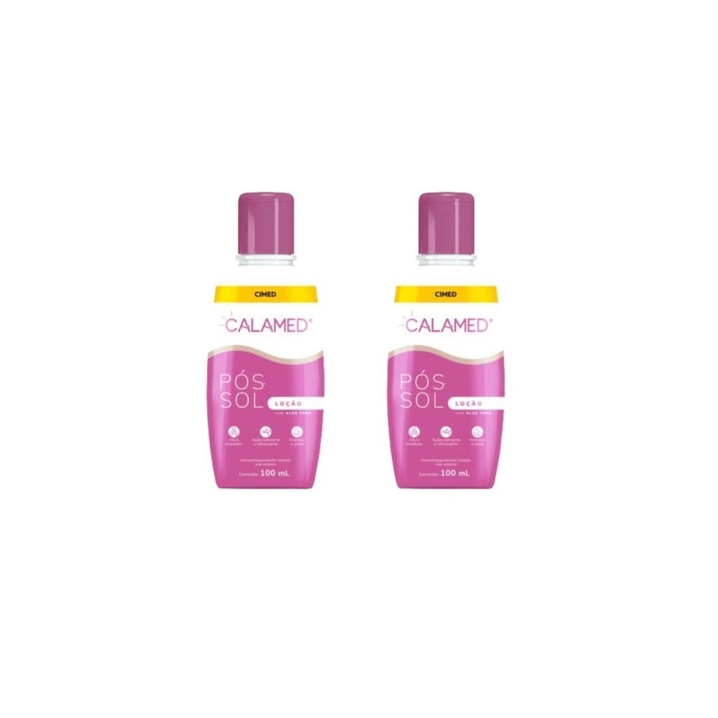 Kit 2x Loção Calamed Aloe Cimed Vera Pós-Sol 100mL