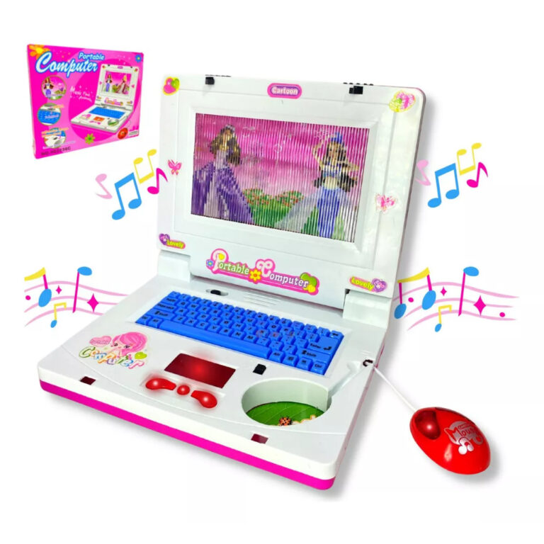 Notebook De Brinquedo Laptop Infantil Musical Com 
