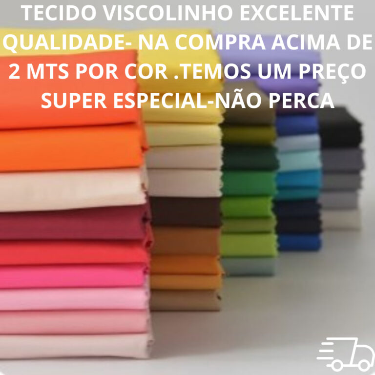 Tecido Viscolinho 100% Viscose liso varias cores. 