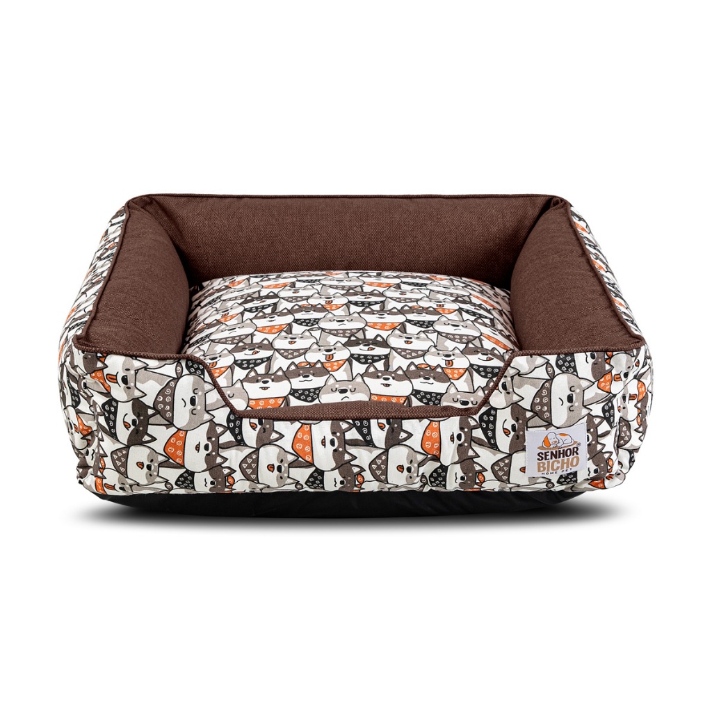 Cama de Cachorro Impermeável Caminha Pet com Zíper Pandora Várias Cores Confortável Fácil Limpeza