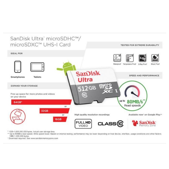 Cartão de Memória Micro SD 64gb 128gb 256gb 512g