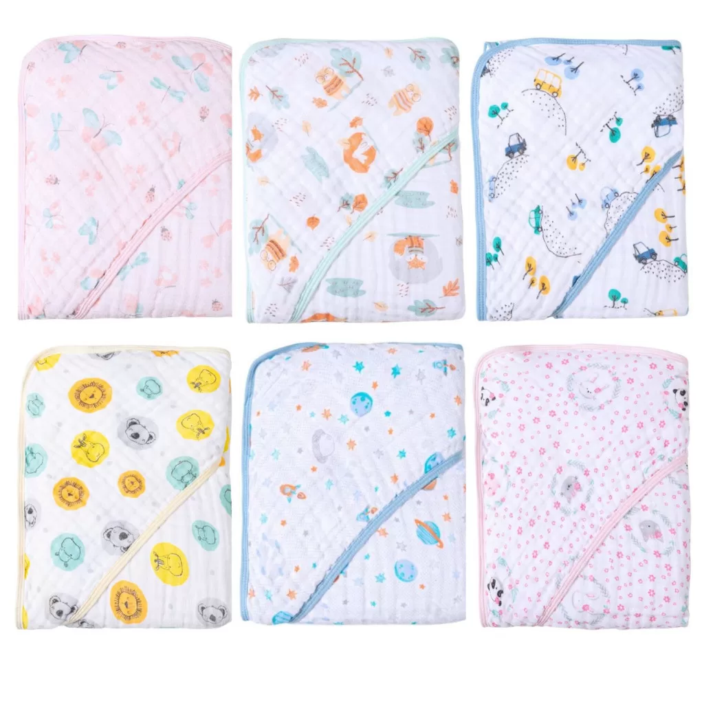 Toalha de Banho Fralda Soft com Capuz para Bebê  OU  Kit com 2, 3 ou 4 Toalhas