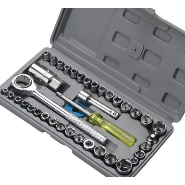 Preto 46 Peças Maleta Completa Linha Premium Kit 