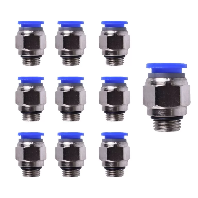 10 CONEXÕES PNEUMÁTICAS DE ENGATE RÁPIDO 08MM X
