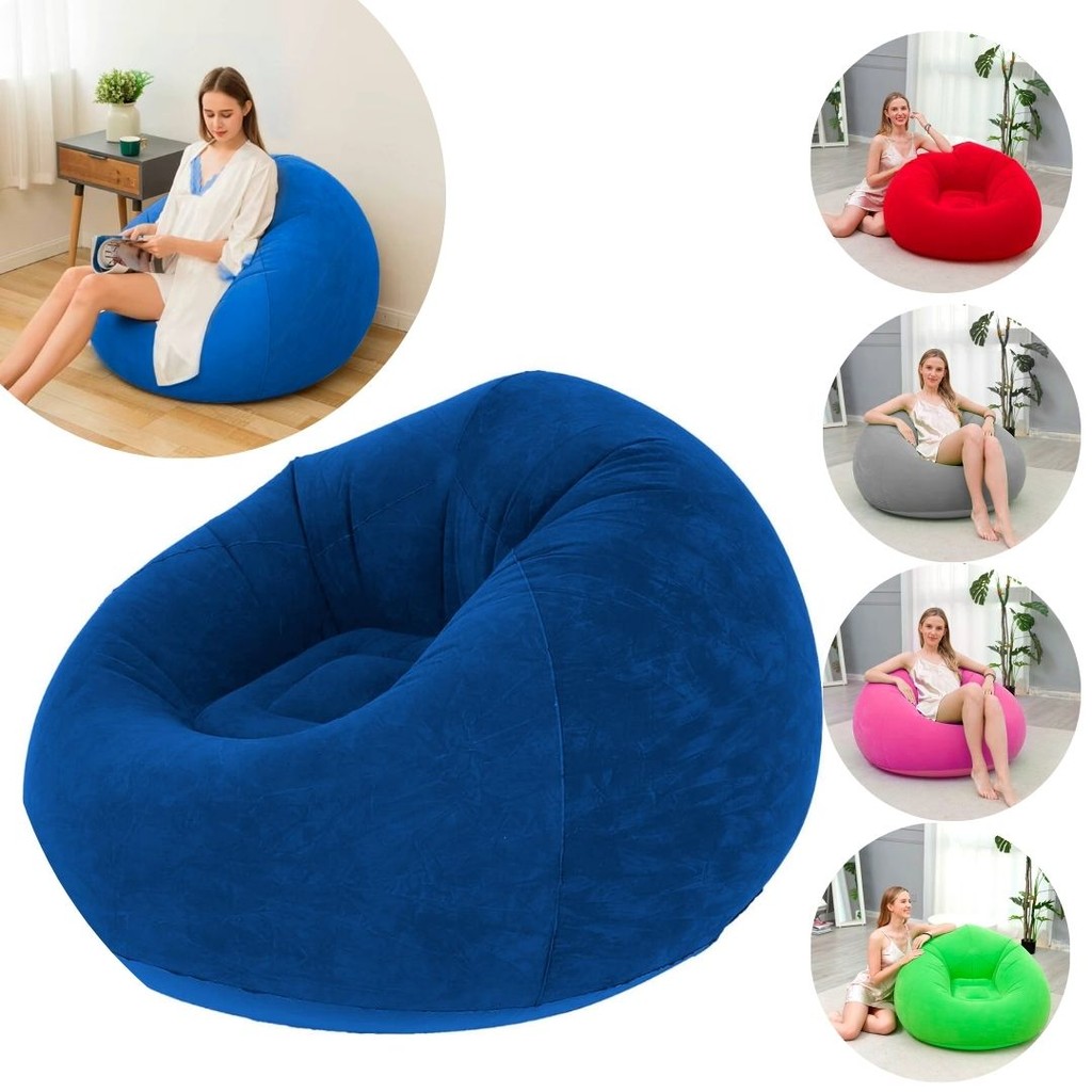 Sofá Poltrona Puff Inflável Sala Ate 100Kg Impermeável Bomba