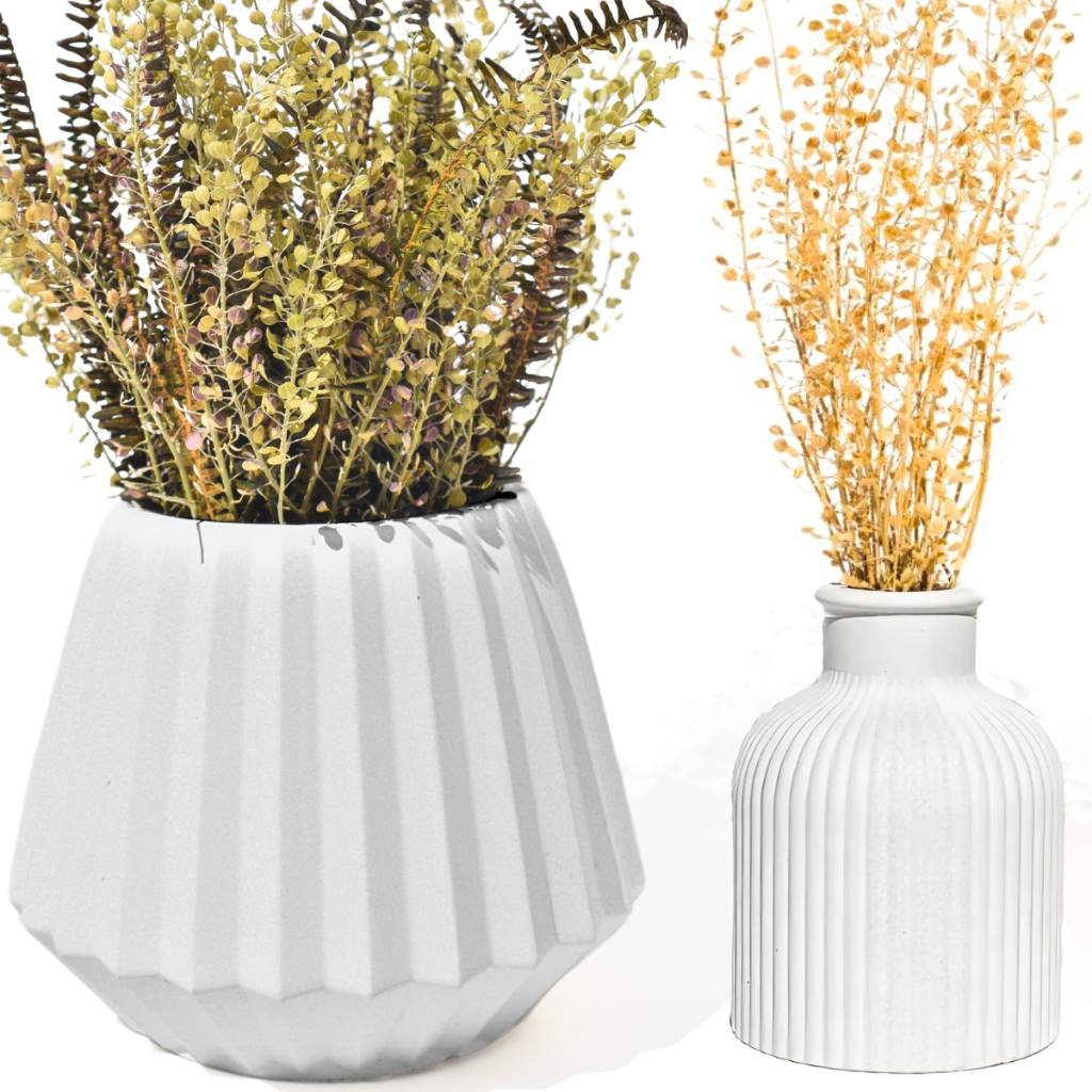 Vaso decorativo kit 2pçs Vaso Diamante e Mini Garrafa Listrada
