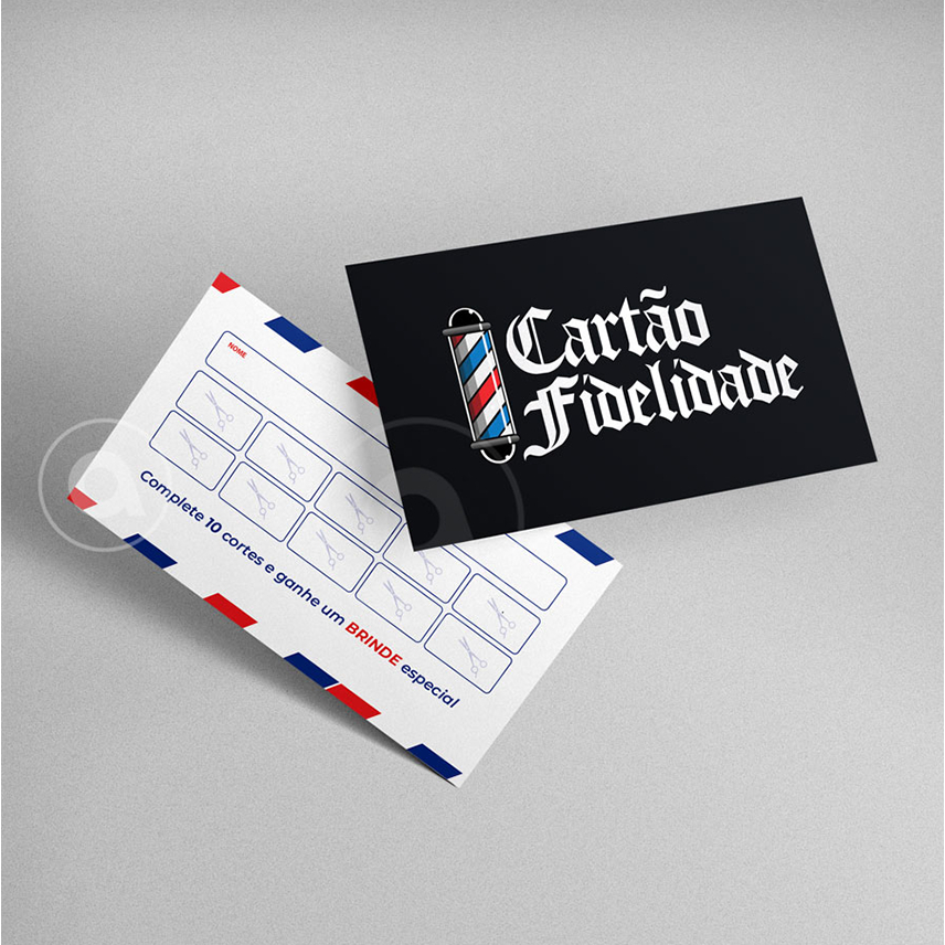 Cartão Fidelidade – Barbearia / Salão – Arte Pronta
