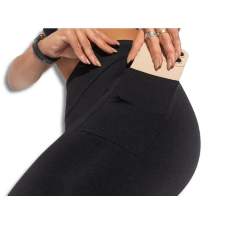 Calça legging fitness com bolso academia crossfit