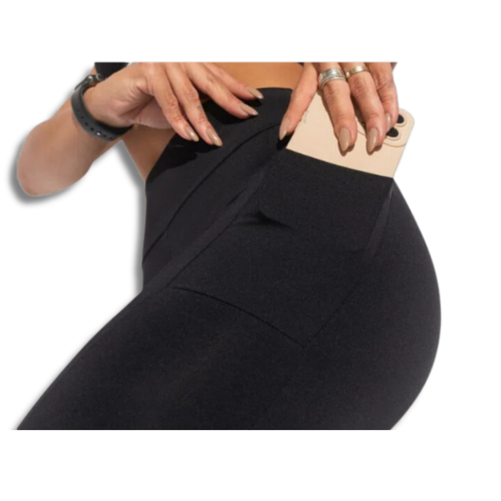 Calça legging fitness com bolso academia crossfit beach tennis