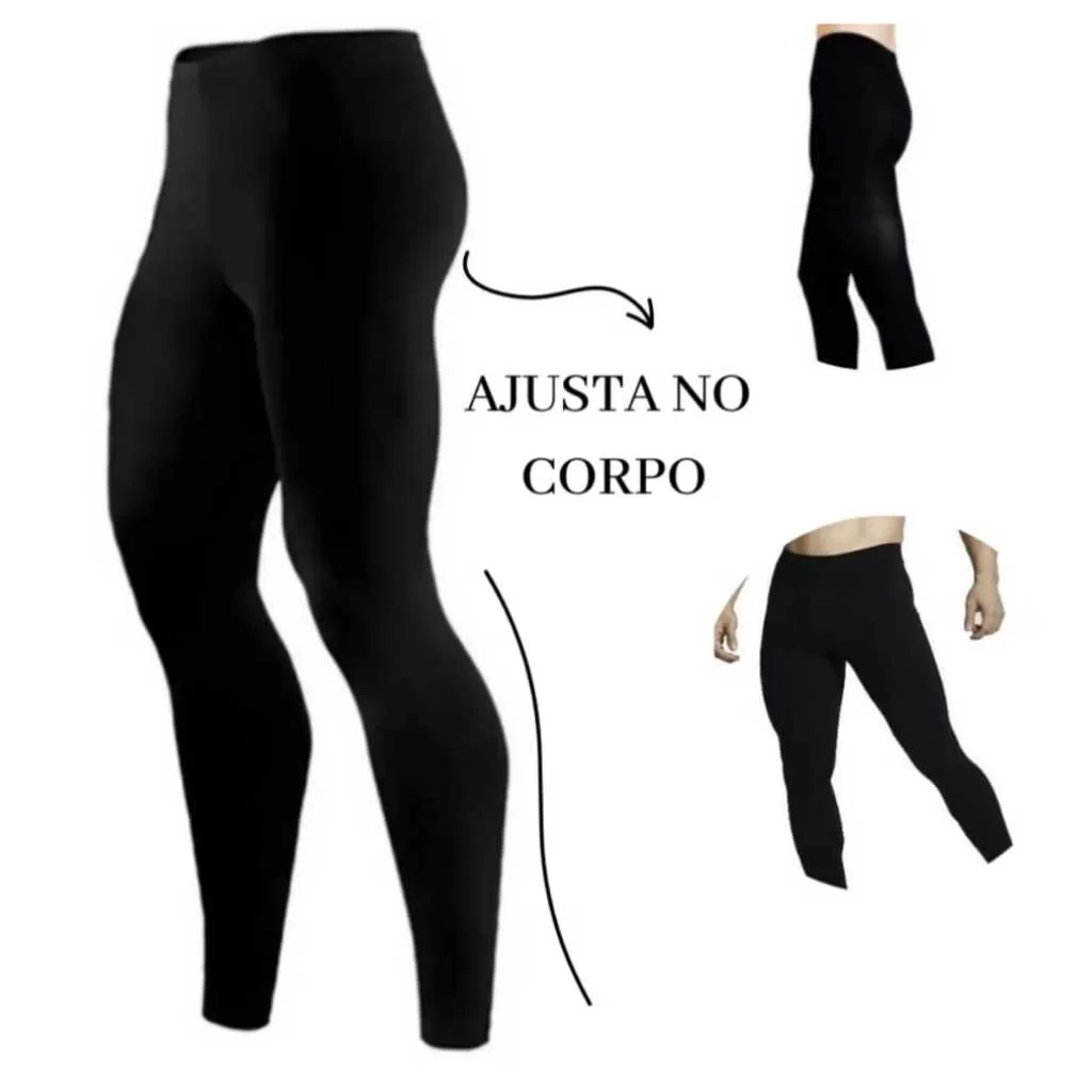 Meia Calça Térmica Frio Segunda Pele Grossa Fio 80 Sem Pé Flanelada Inverno Unisex Homem-cod:B13