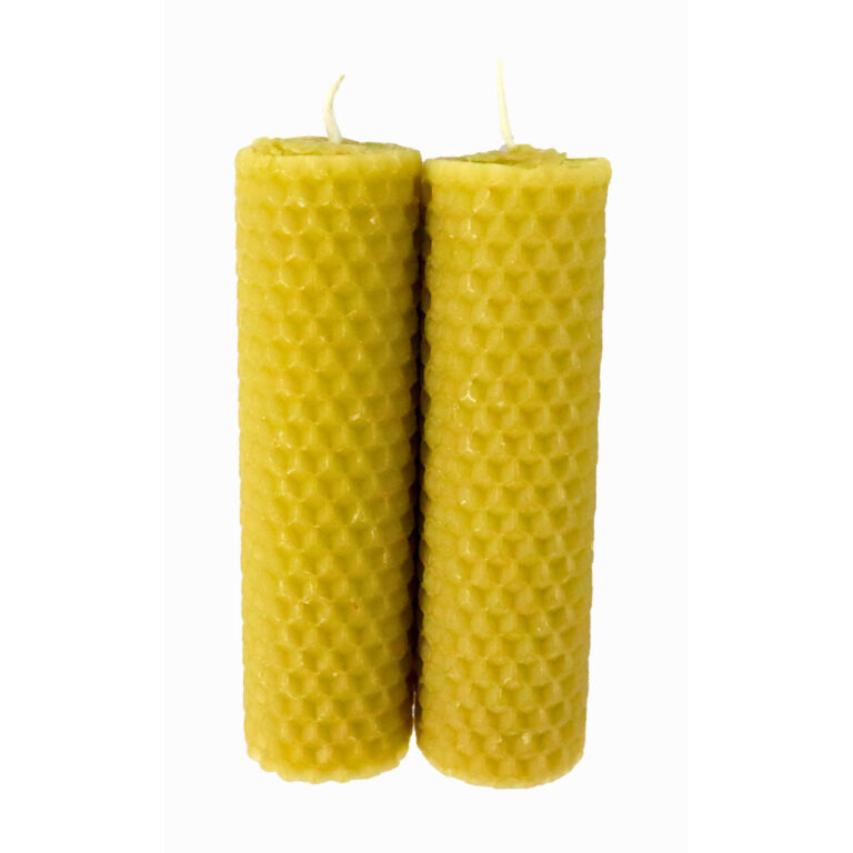 2 Velas de Cera de Abelha Natual 10×3 Cm