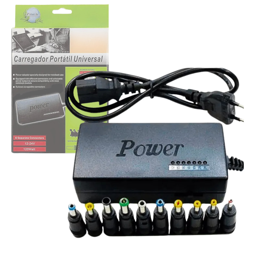 Carregador Universal Notebook 9 Plugs Lukton DNC-669