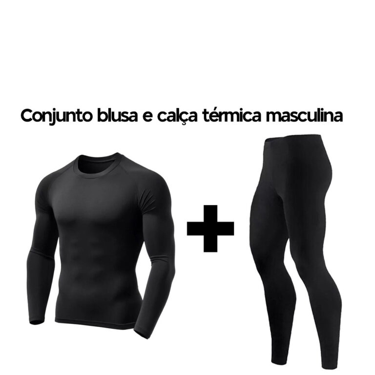 Conjunto Masculino Blusa Térmica Flanelada + Cal