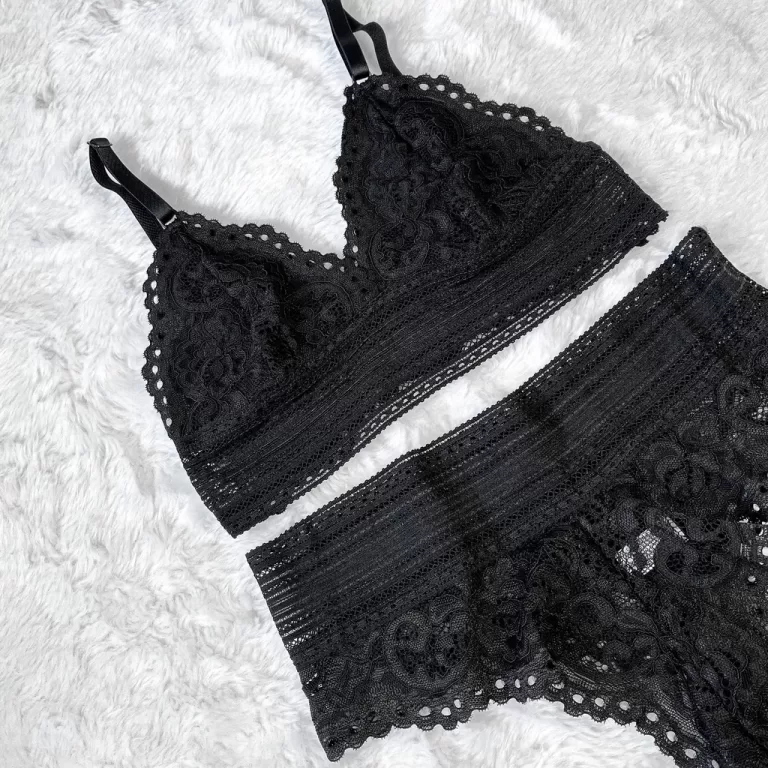 Conjunto Lingerie Sem Bojo Calcinha e Sutiã de Re