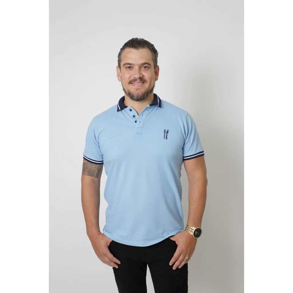 Camisa Polo Azul Nobreza