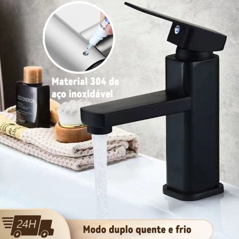 Torneira De Banheiro Lavabo Luxo Metal Cromada Pre