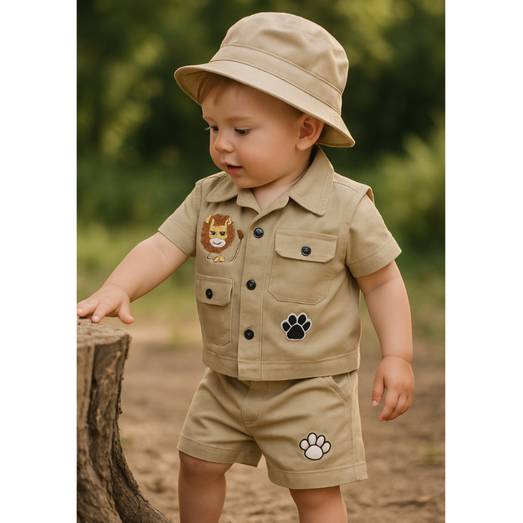 Fantasia Infantil Safari Selva Kids Intantil Menino Criança Festa Aniversario E Conjunto