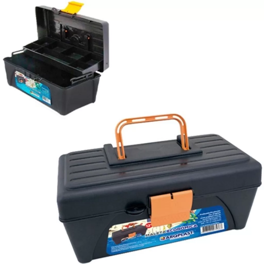 Maleta Utilidades Organizadora Multiuso Com Trava Preta