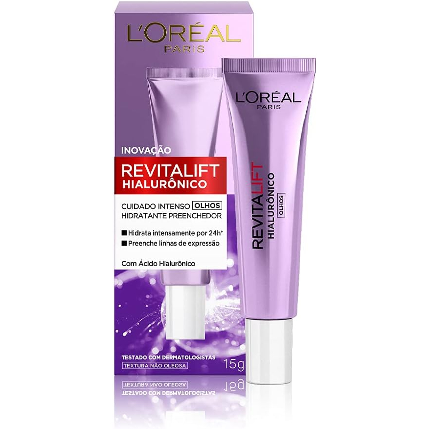 Creme Contorno dos Olhos Anti-idade Revitalift Hialurônico Loreal Paris 15g