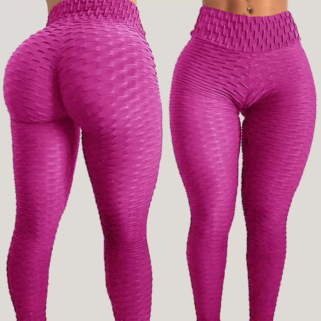 Calça Legging Bolha Suplex Cós Alto Empina Bumbum Fitness Suplex 3D Legue Textura Flocada Academia