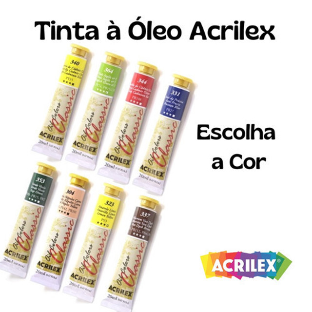 Kit Tinta á Óleo 8 Unidades 20ml Acrilex