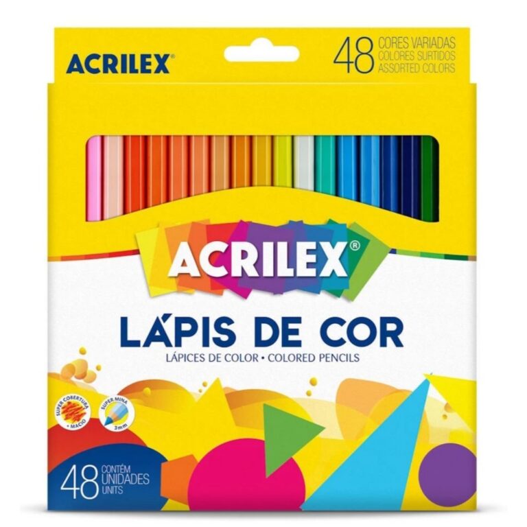 Lápis de Cor Acrilex – Caixa com 48 cores /