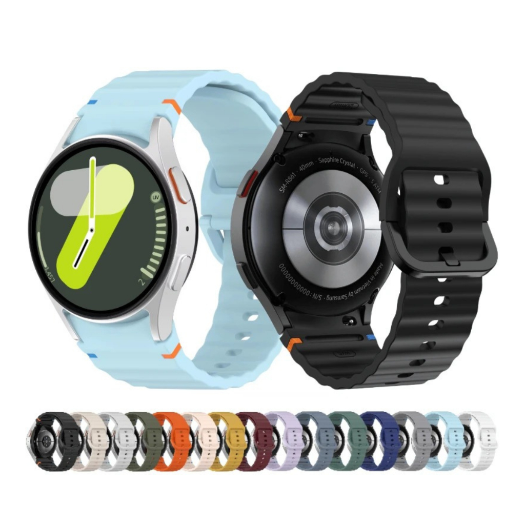 Pulseira de Silicone Para Samsung Galaxy Watch 7 6 5 4 40mm 44mm Fe (2024)
