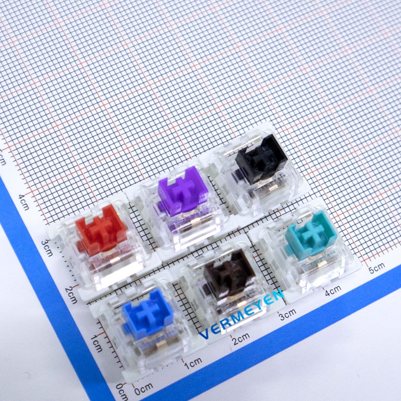 Outemu Switch Interruptor Linear De Prata Saidamu Marrom Branco Vermelho Azul À Prova De Poeira