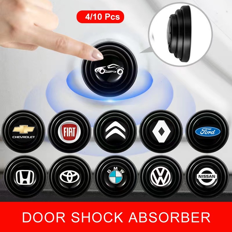 4/10 Pcs Almofada De Silicone Anticolisão Para Porta De Carro/Proteção À Prova De Soundproof/Silenci