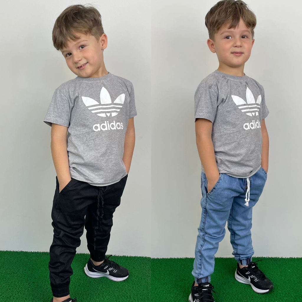 Calça Jogger infantil Juvenil Menino da Moda com Elastano Punho Elastico e Sarja Moda infantil Blogu