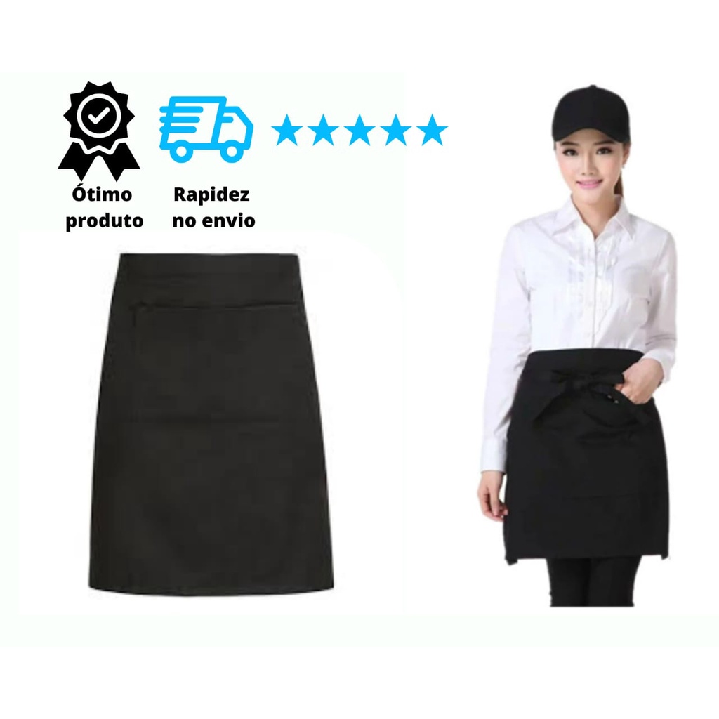AVENTAL SAIA COM BOLSO FRONTAL COZINHEIRO GARÇONETE CHURRASCARIA RESTAURANTE