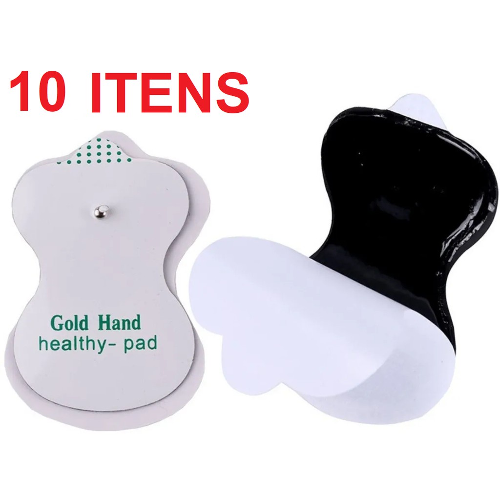 Kit 10 Eletrodos Pads Para Aparelho Fisioterapia Tens Acupuntura Terapia Massagem Muscular