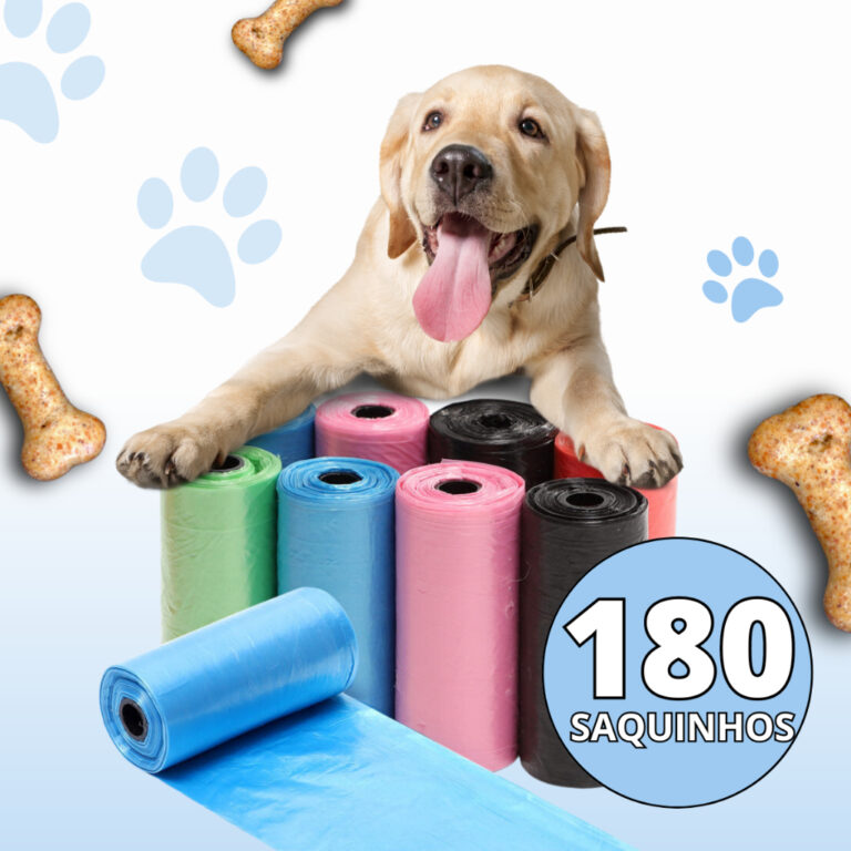 Kit 12 Rolinhos C/ 15 Sacos De Lixo Coco Pet Gato 
