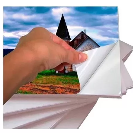 Papel Fotográfico Adesivo 115g A4 100 Folhas Glos