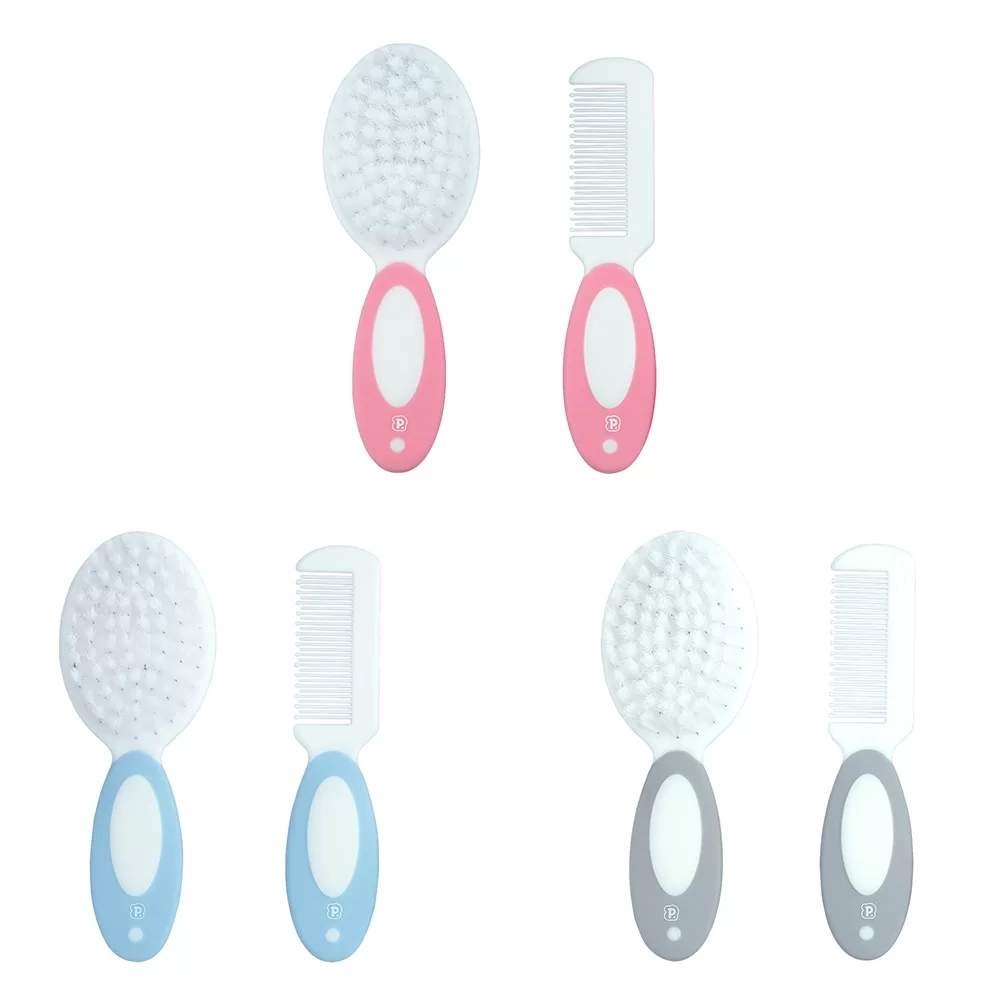 Kit Pente e Escova para Bebê com cerdas macias – PIMPOLHO