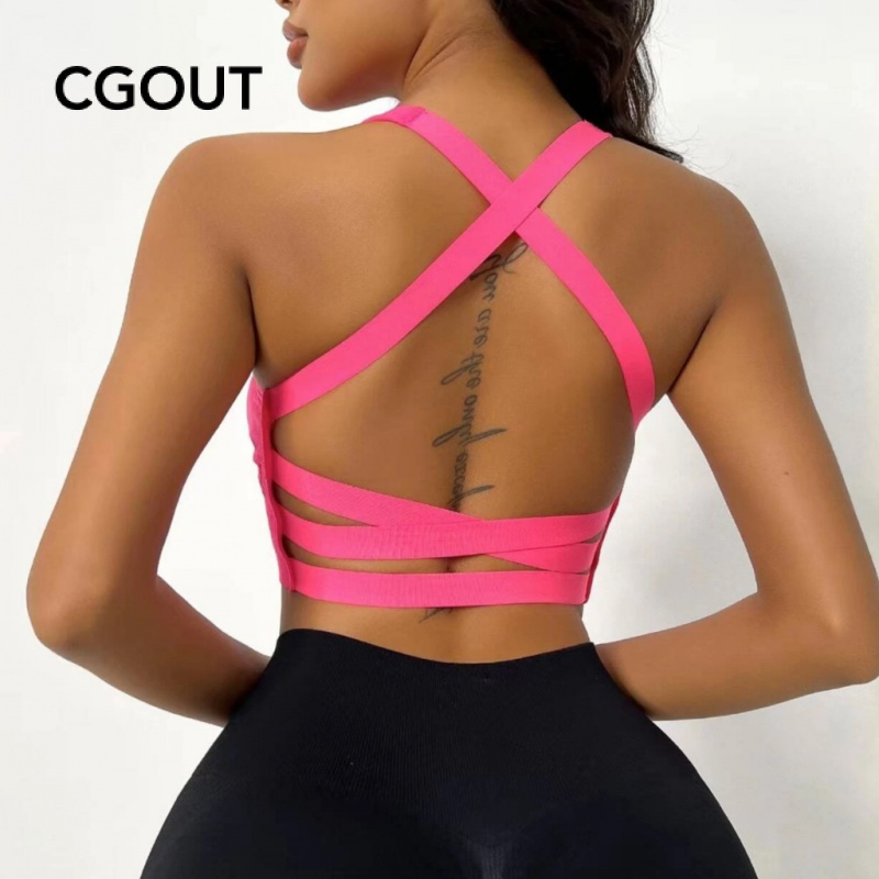 Soutien Esportivo Fitness Camisole Mulher Com Almofada Para O Peito