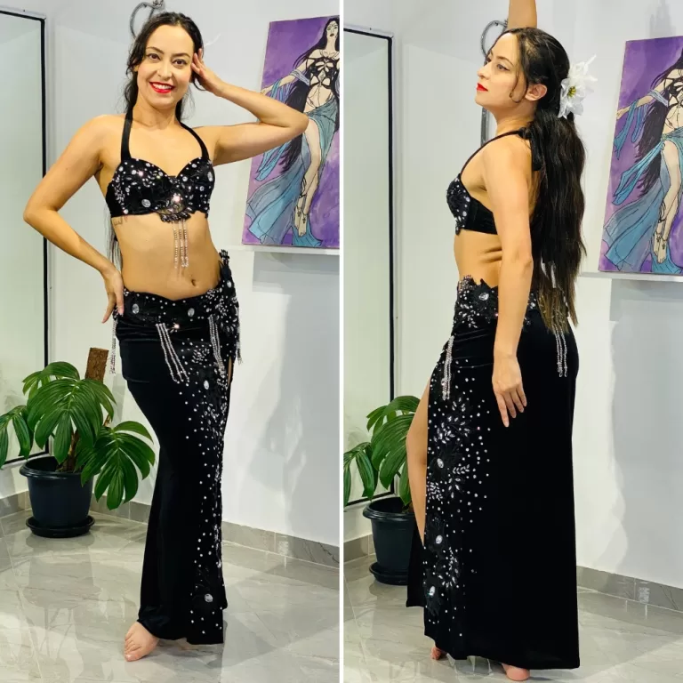 [Liquidação] Dança do Ventre Traje  Bordado Com