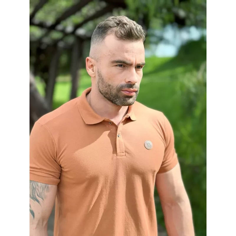 Camiseta Camisa Masculina Gola Polo Lisa Piquet Brutha Team Não Encolhe e Não da Bolinha, Fresquinha