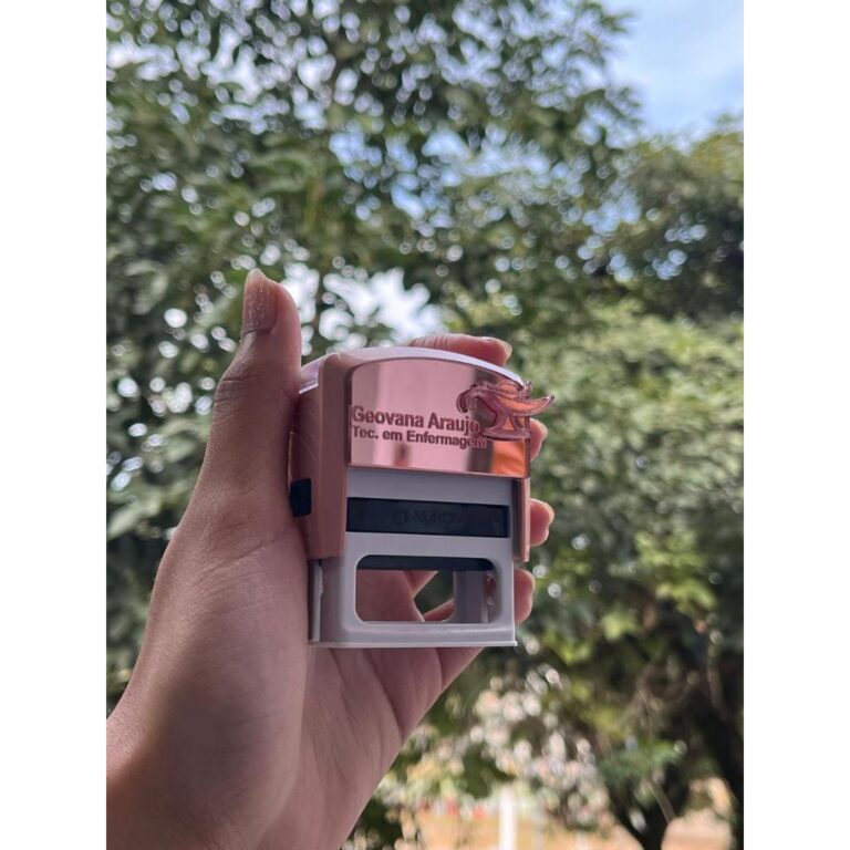 Carimbo personalizado com placa espelhada 3D ̵