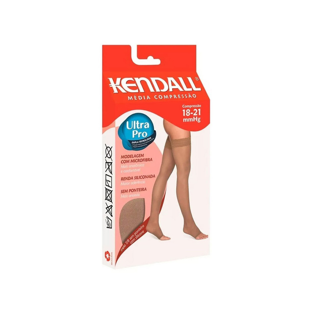 Meia 7/8 sem Ponteira Média Compressão 18-21 mmHg Kendall