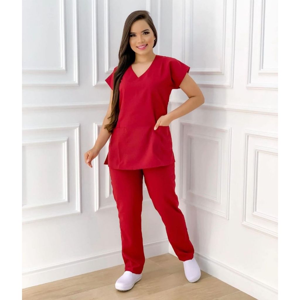 Pijama Hospitalar Cirúrgico Scrub Femenino Varias Cores e Tamanhos