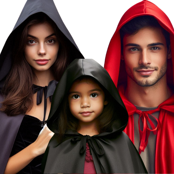 Capa com Capuz para o Dia das Bruxas Capa Drácula